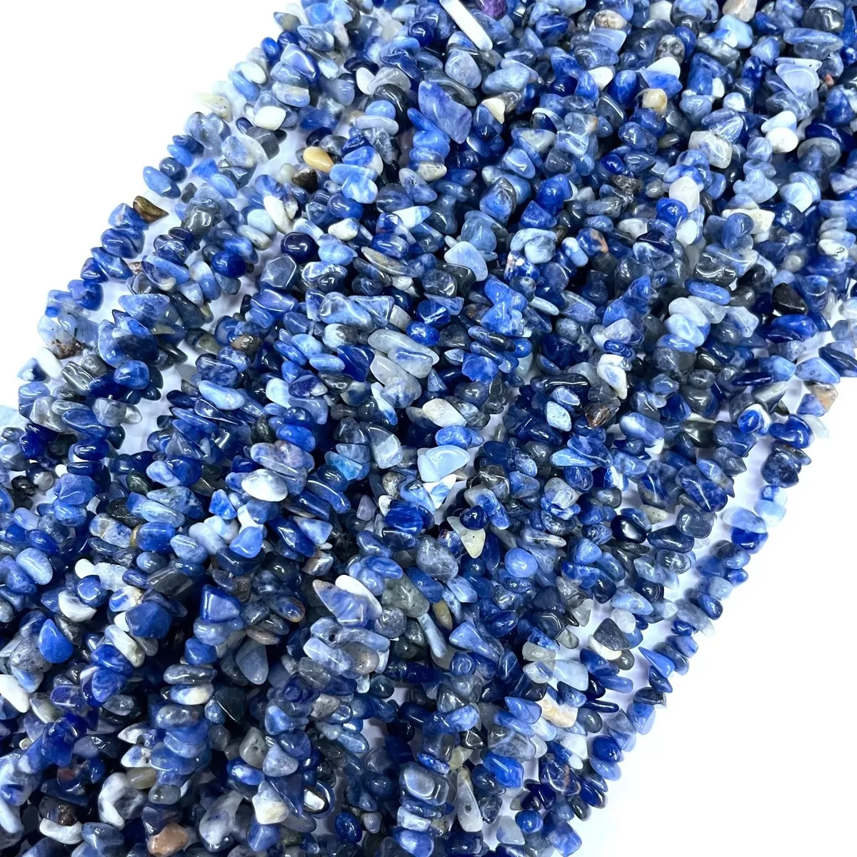 Denim Lapis, 32'' Chips, Approx 3-5mm,