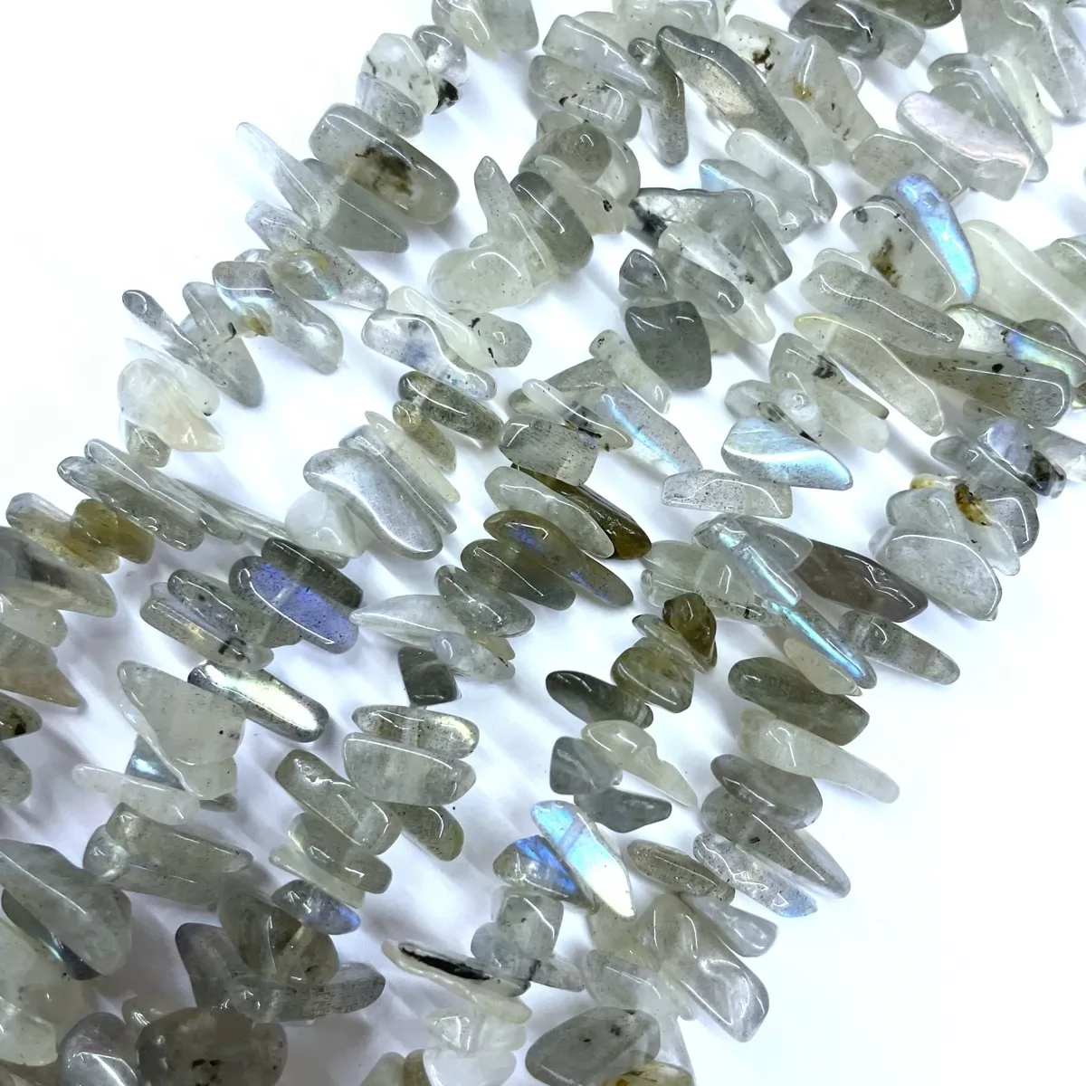 Labradorite, Long Chips, Approx 6x18mm, Approx 380mm