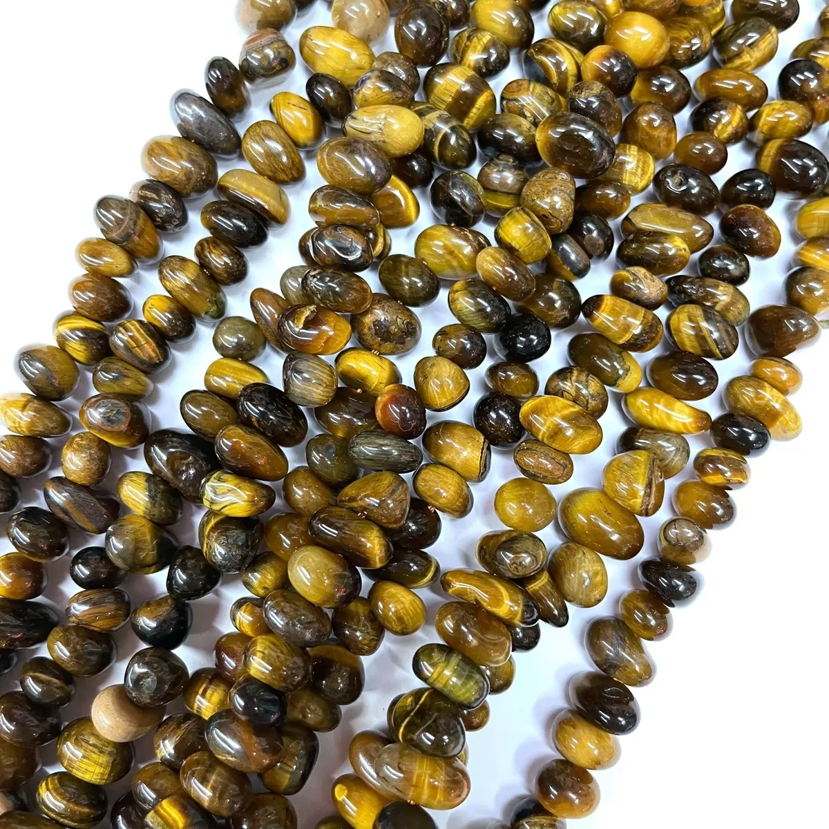Yellow Tiger Eye, 16'' Chips, Approx 5-8mm