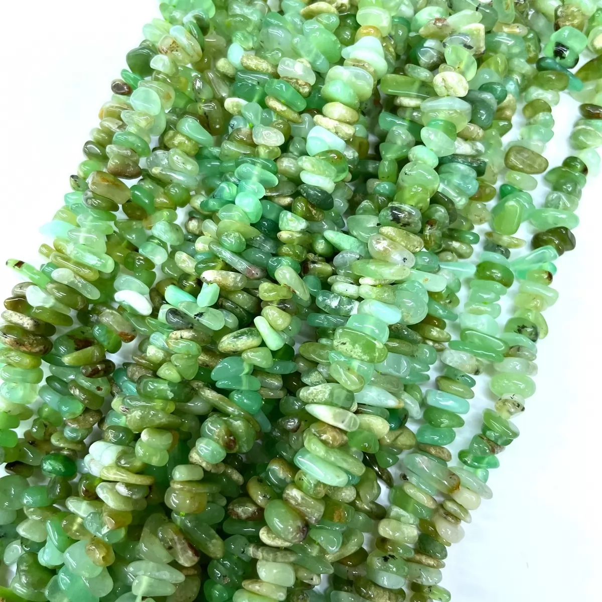 Australian Chrysoprase, 16'' Chips, Approx 5-8mm