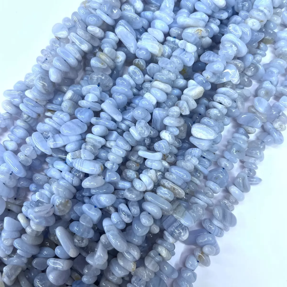Blue Lace Agate, 16'' Chips, Approx 5-8mm