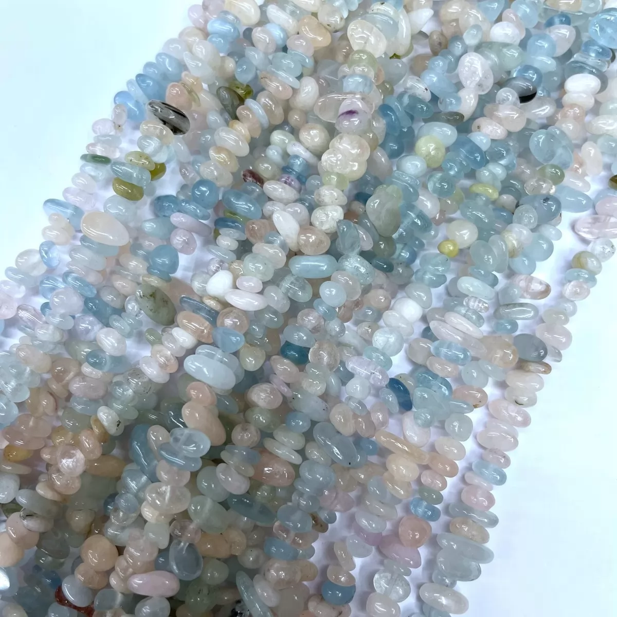 Morganite, 32'' Chips, Approx 3-5mm