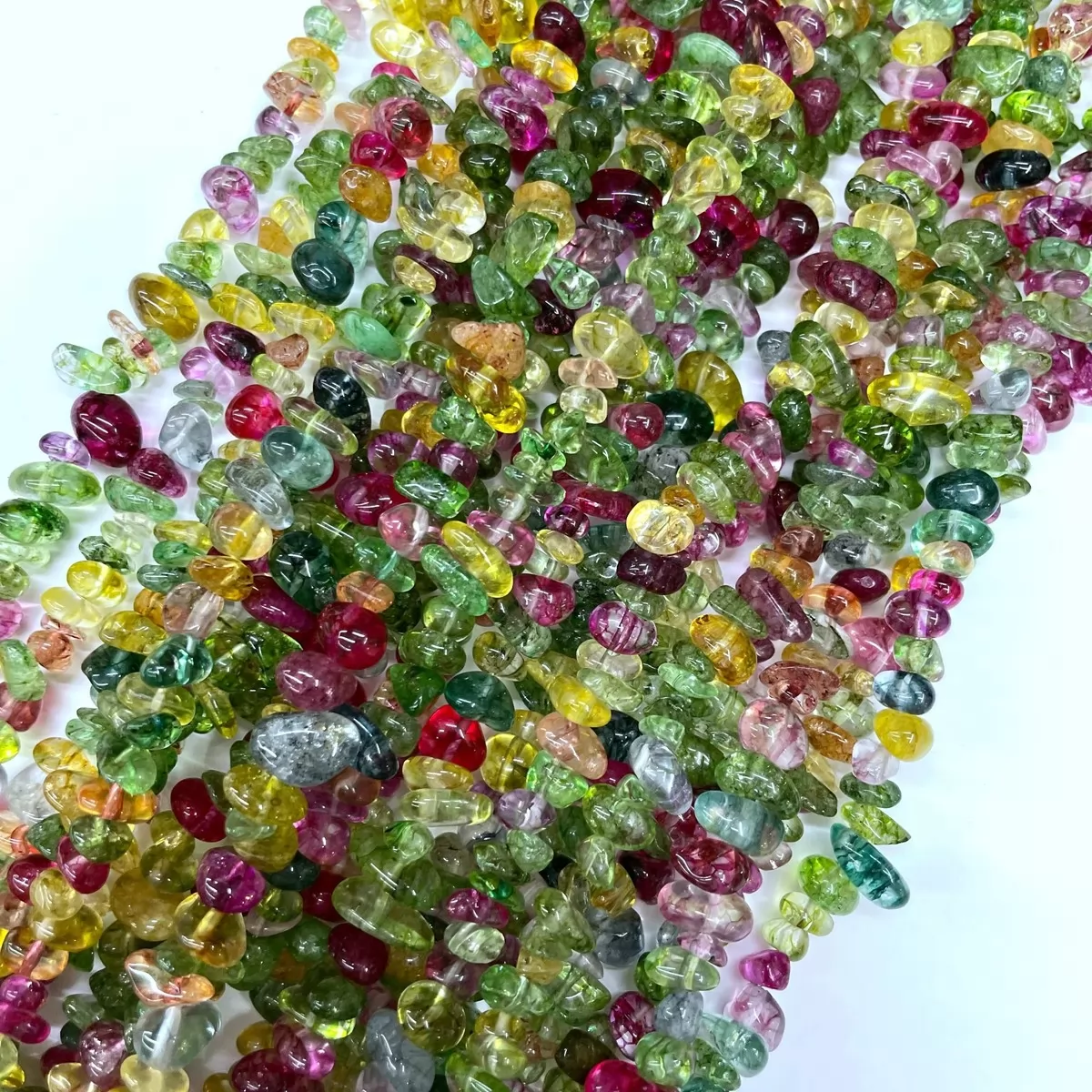 Multicolor Glass, 32'' Chips, Approx 5-8mm