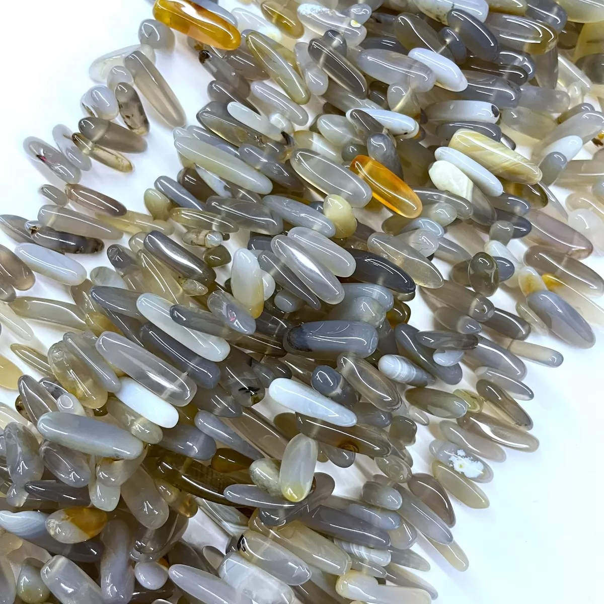 Botswana Agate, Long Chips, Approx 6x18mm, Approx 380mm