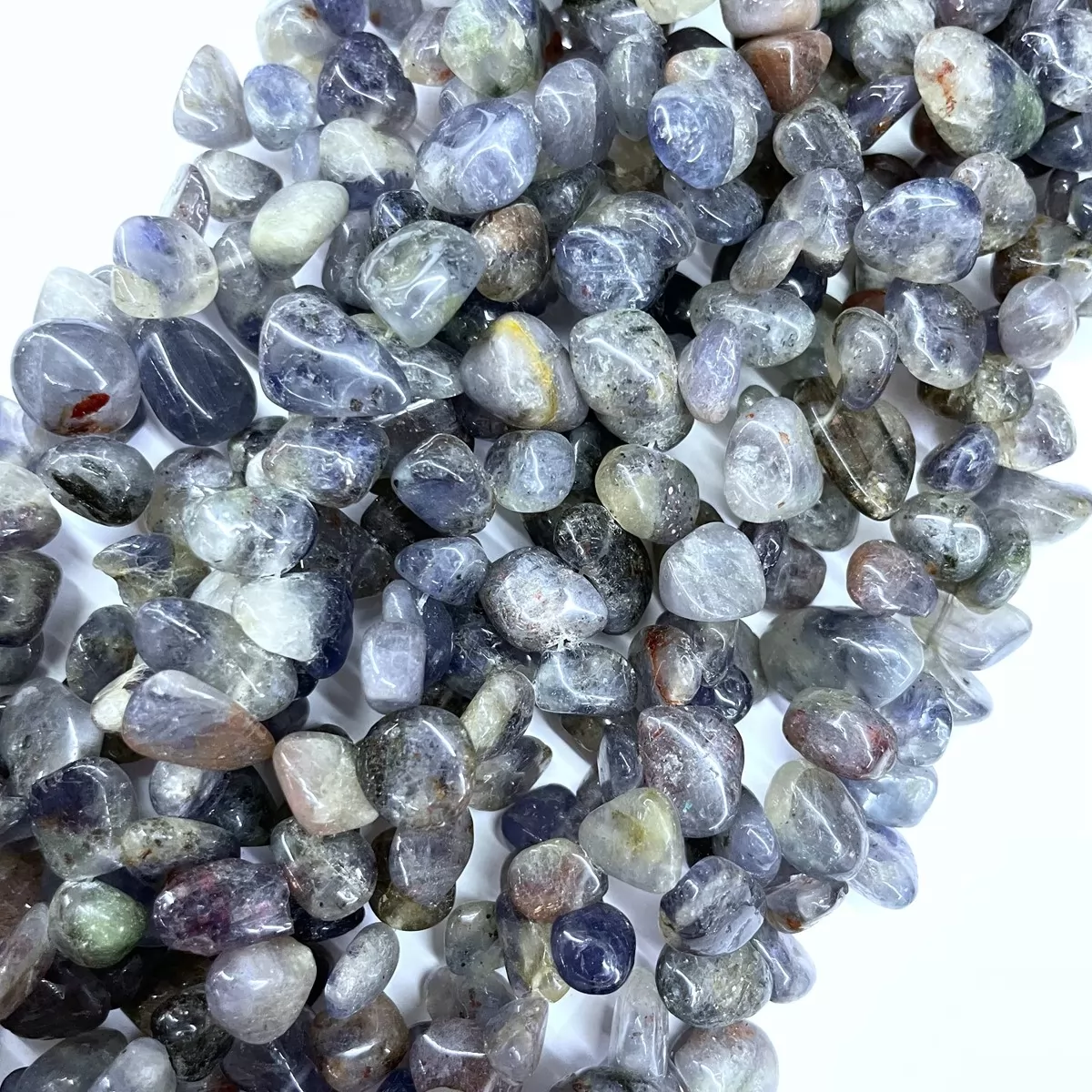 Iolite, Top Drilled Drop Style Chips, Approx 8-10mm x 12-14mm Approx 380mm