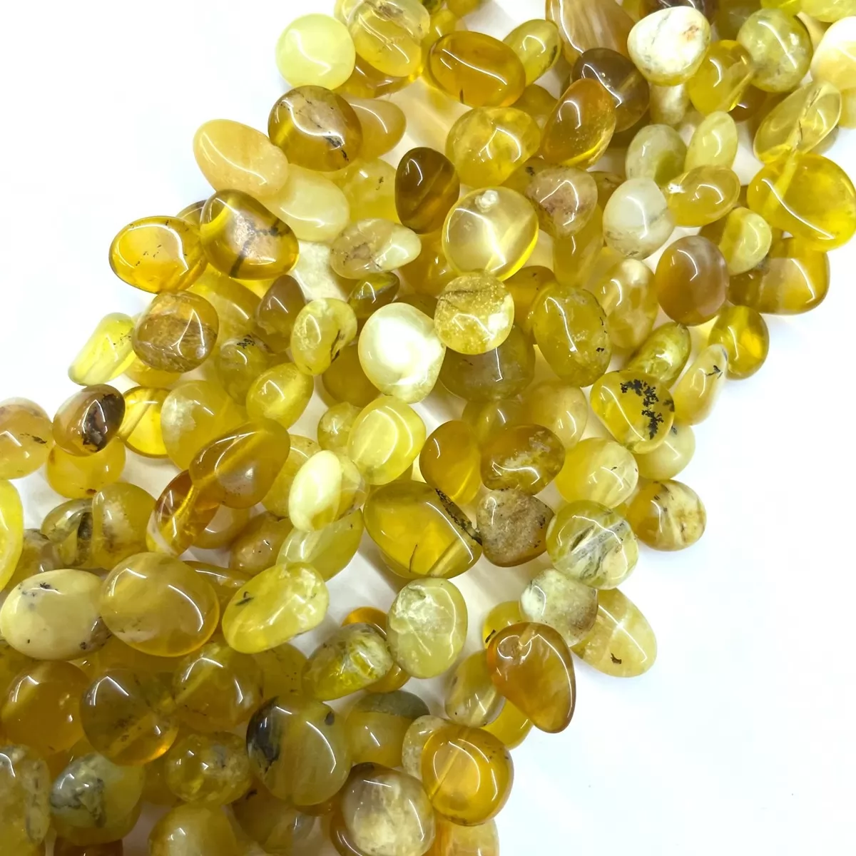 Yellow Opal, Top Drilled Drop Style Chips, Approx 8-10mm x 12-14mm Approx 380mm