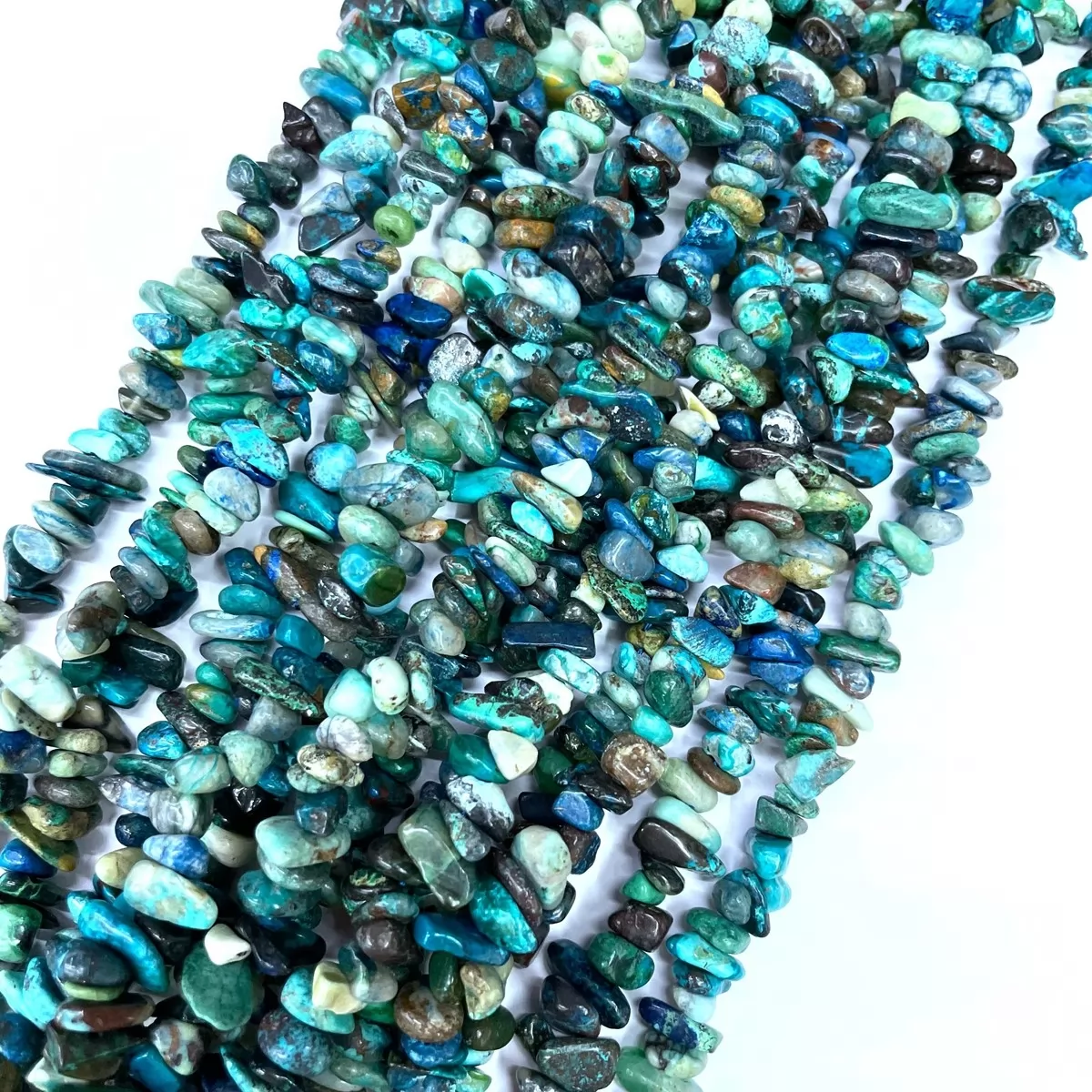 Chrysocolla, 32'' Chips, Approx 5-8mm