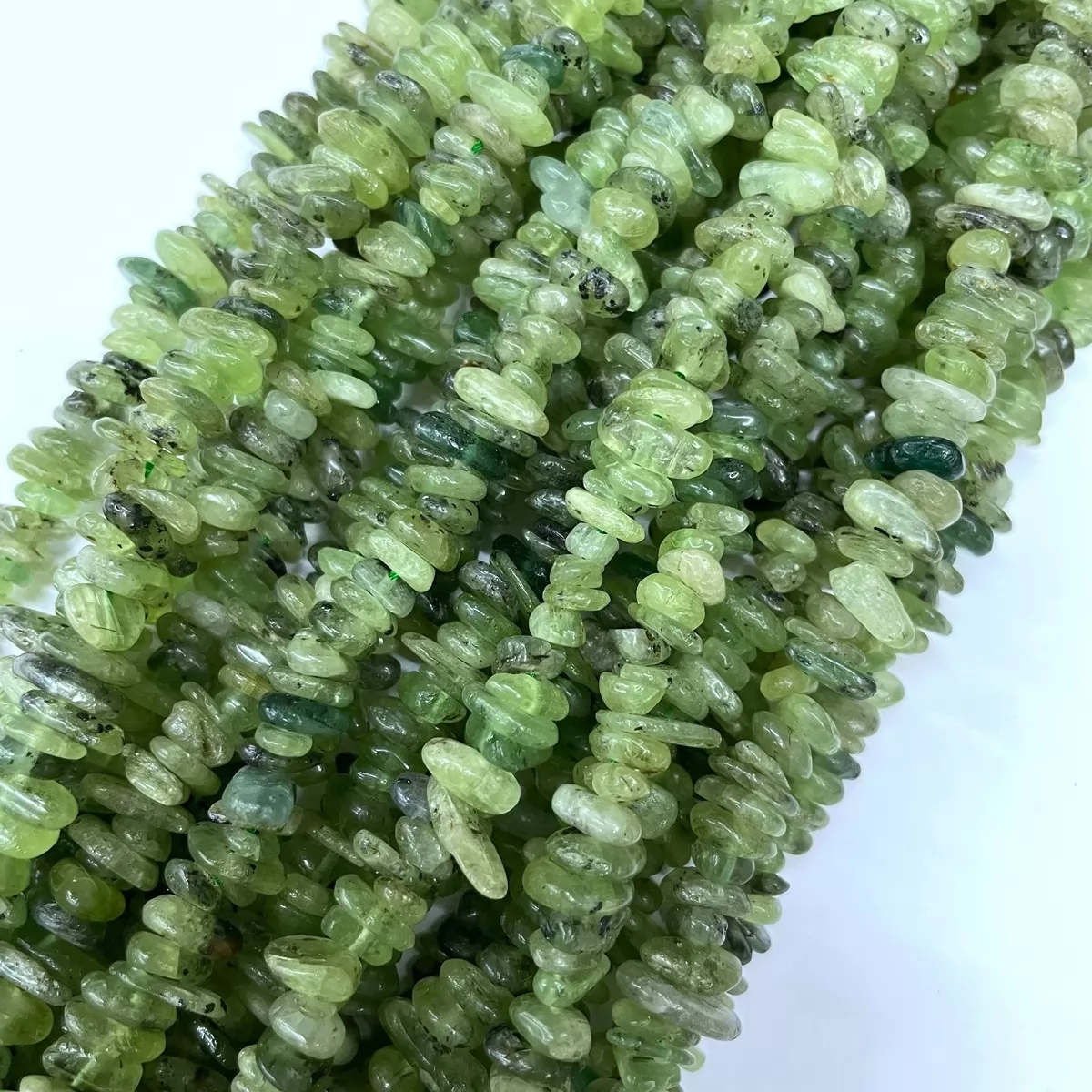Green Quartz, 16'' Chips, Approx 5-8mm