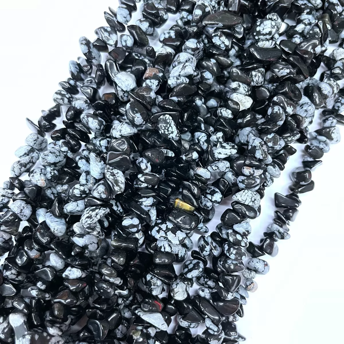 Snowflake Obsidian, 32'' Chips, Approx 5-8mm