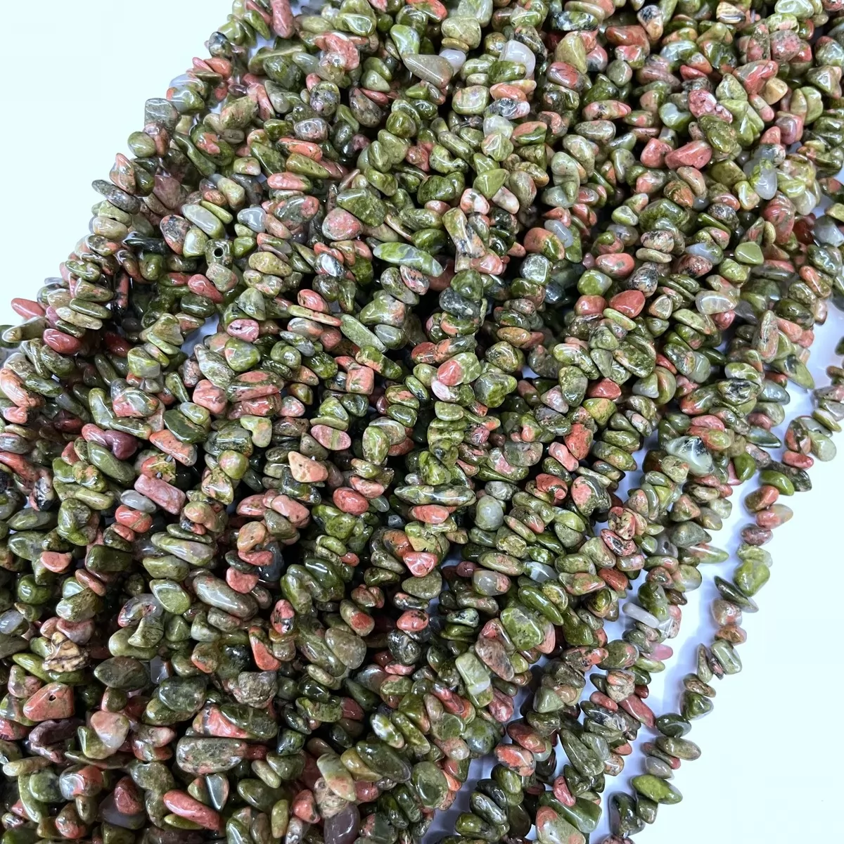 Unakite, 32'' Chips, Approx 3-5mm