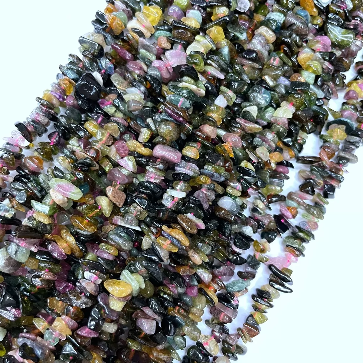 Multicolor Tourmaline #2, 16'' Chips, Approx 5-8mm