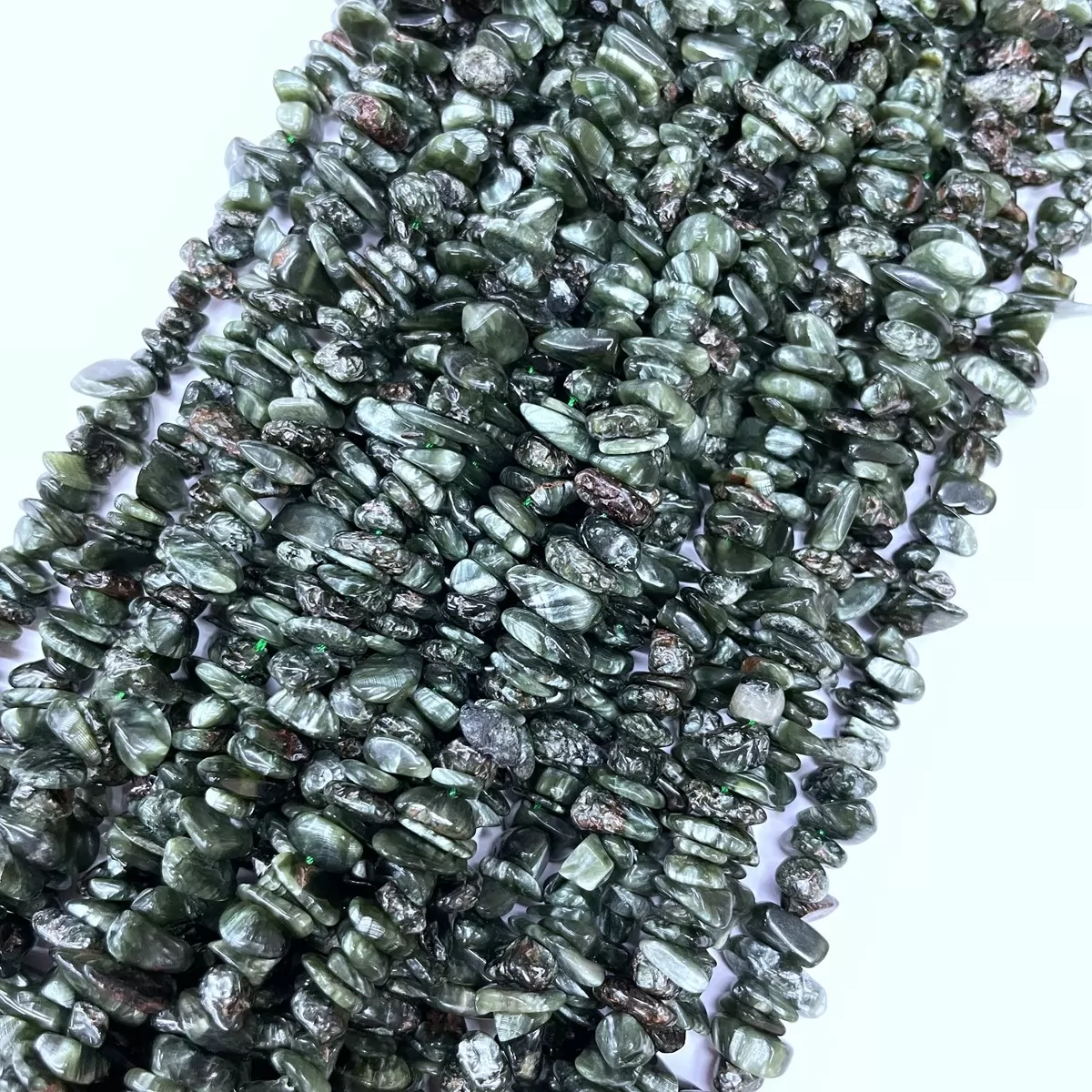 Seraphinite, 16'' Chips, Approx 5-8mm
