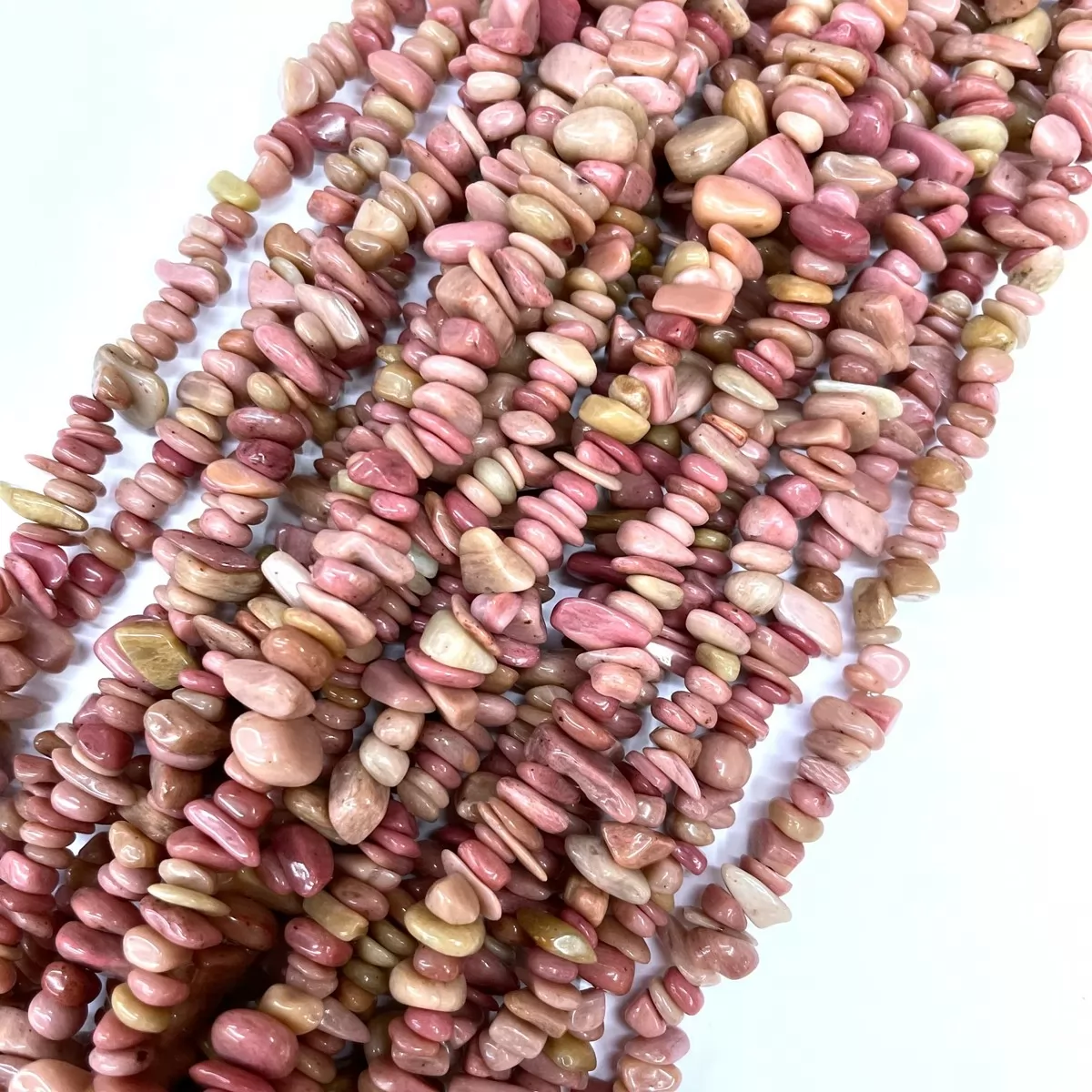 Chinese Rhodonite, 32'' Chips, Approx 5-8mm