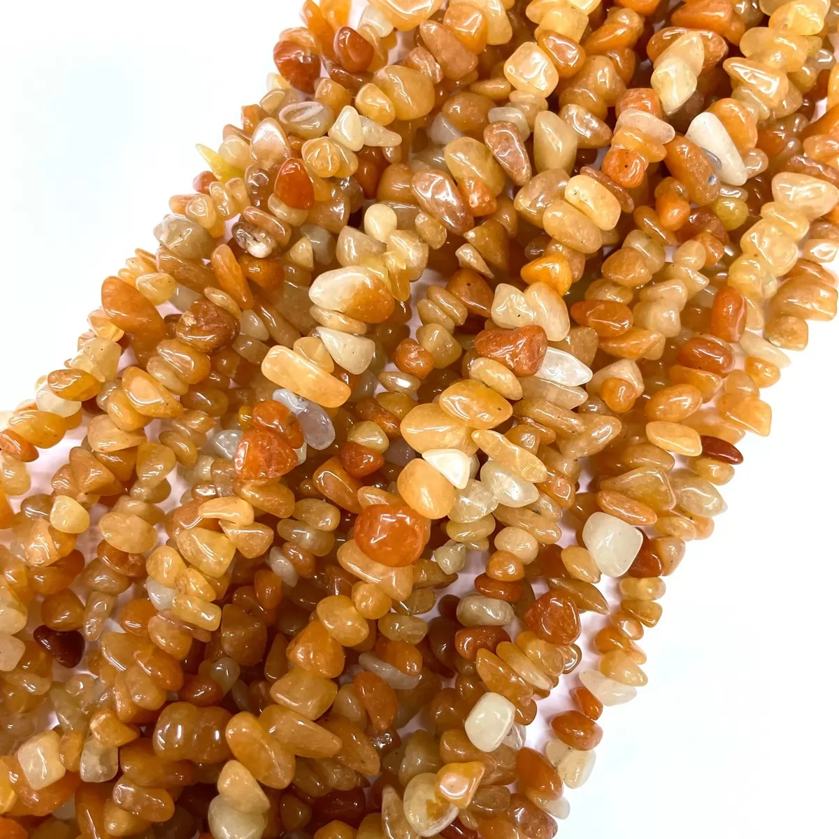 Orange Aventurine, 32'' Chips, Approx 5-8mm