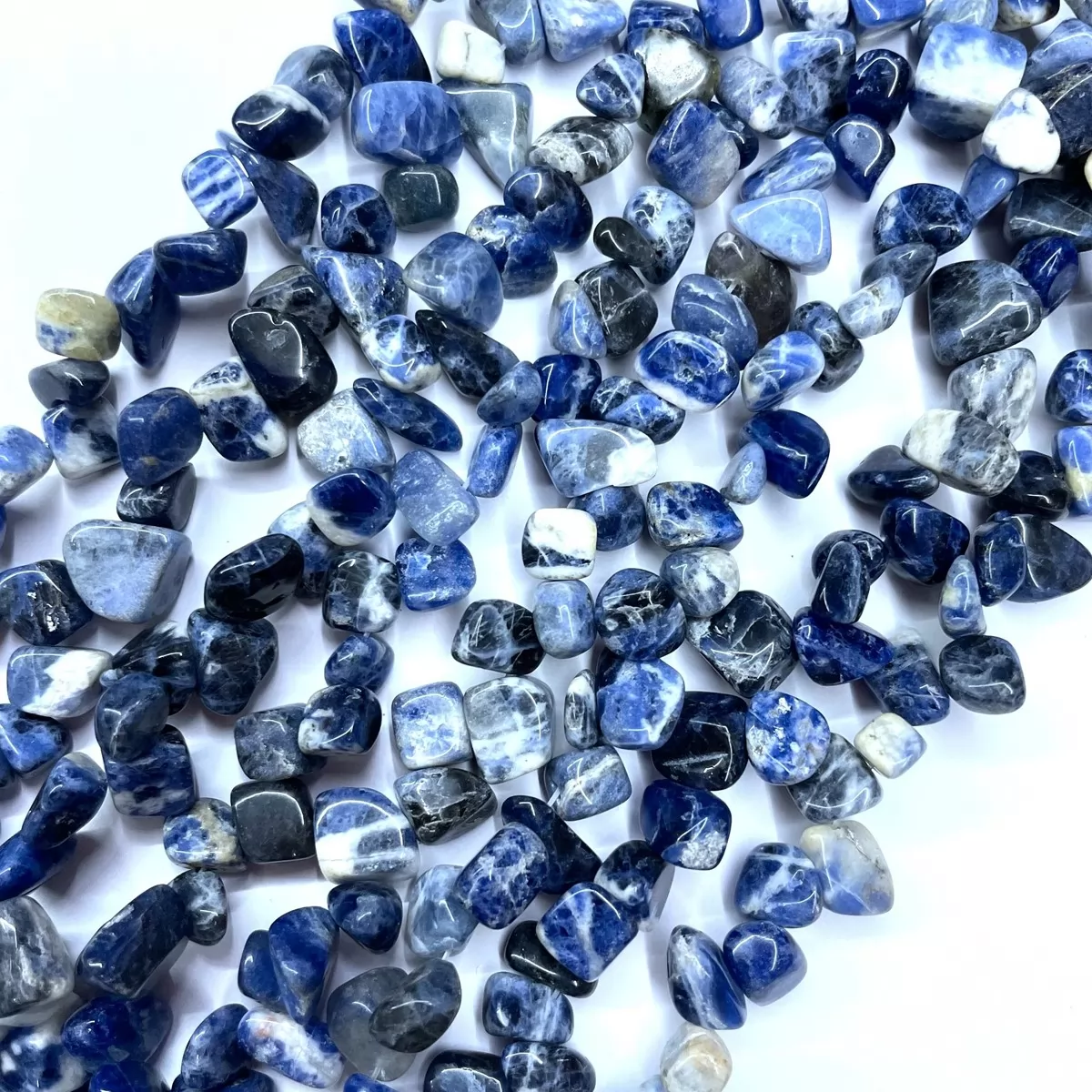Sodalite, Top Drilled Drop Style Chips, Approx 8-10mm x 12-14mm Approx 380mm