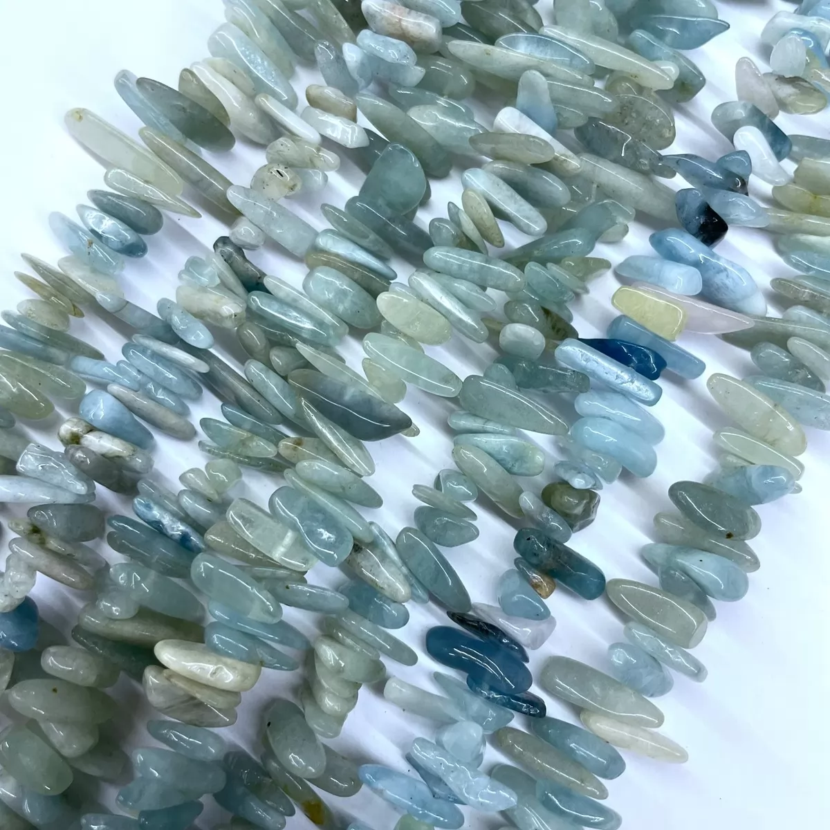 Aquamarine #2, Long Chips, Approx 6x18mm, Approx 380mm