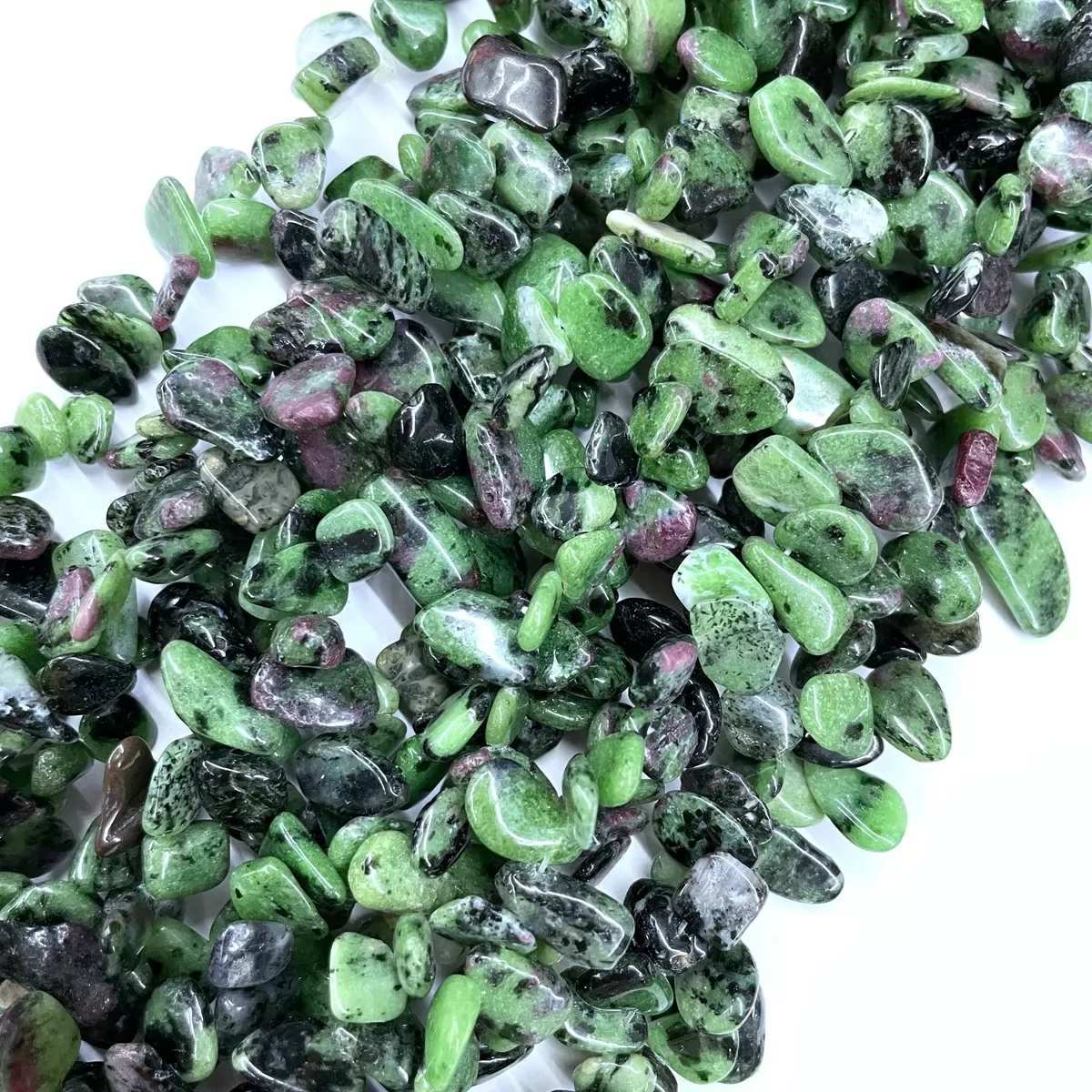 Ruby Zoisite, Top Drilled Drop Style Chips, Approx 8-10mm x 12-14mm Approx 380mm