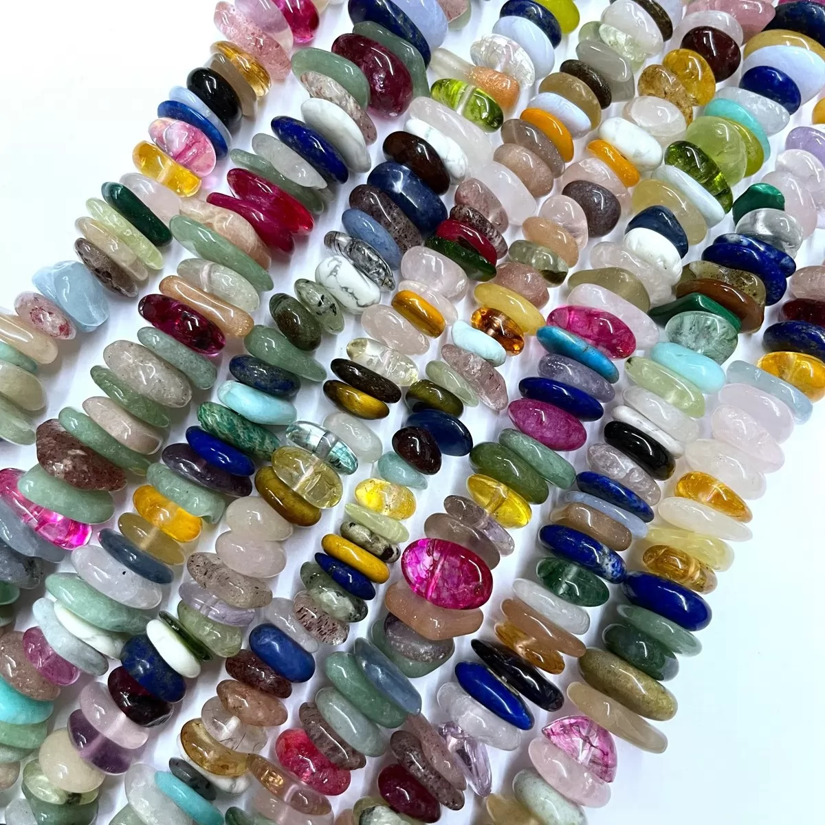 Mixed Beads,  Chunky Chips, Approx 8-15mm Approx 380mm