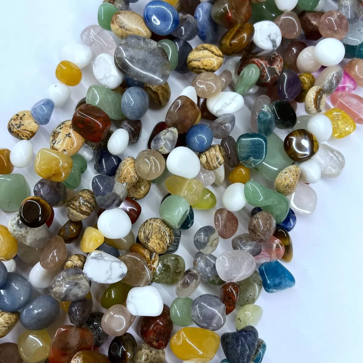 Mixed Beads, Top Drilled Drop Style Chips, Approx 8-10mm x 12-14mm Approx 380mm