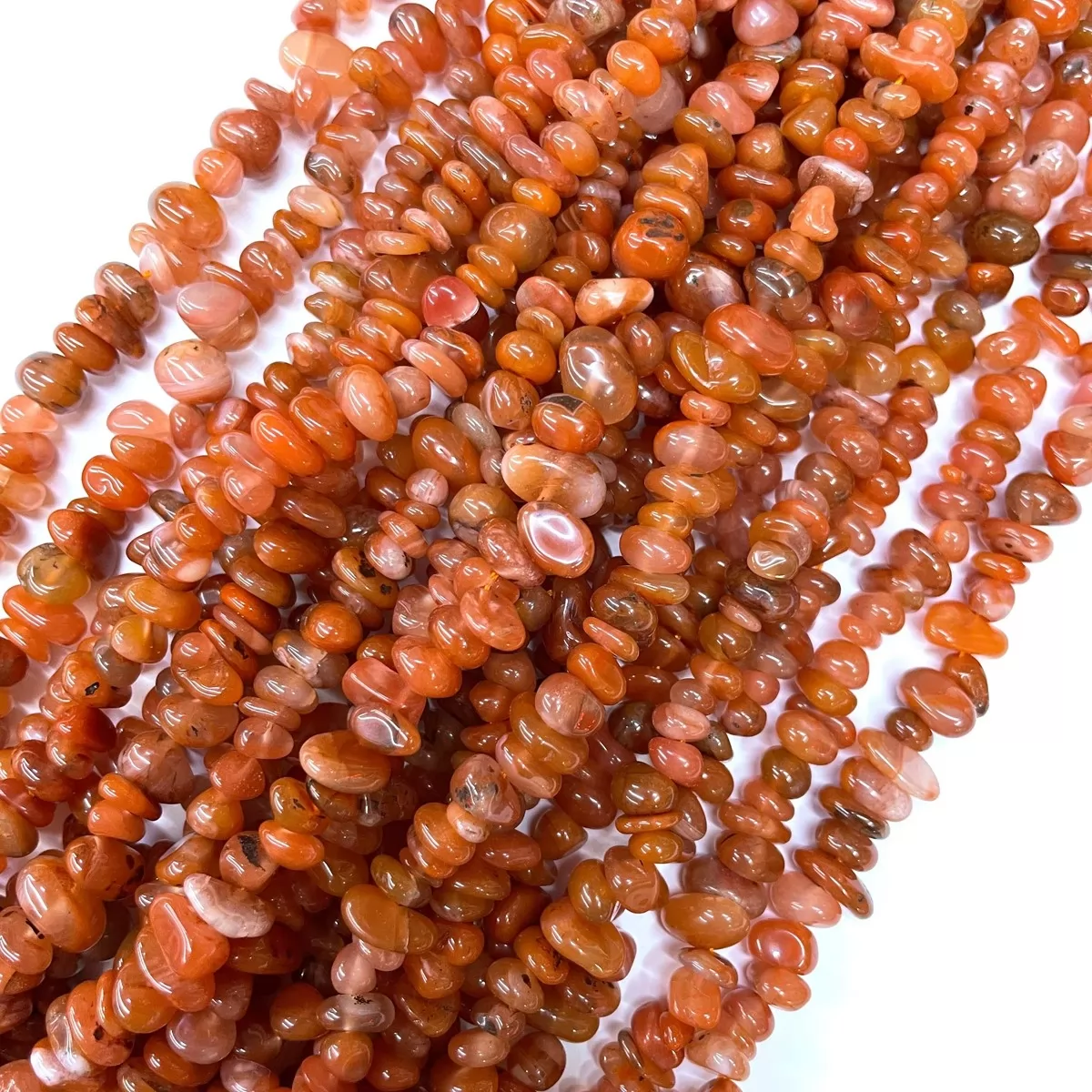 Nanhong Red Agate, 16'' Chips, Approx 5-8mm