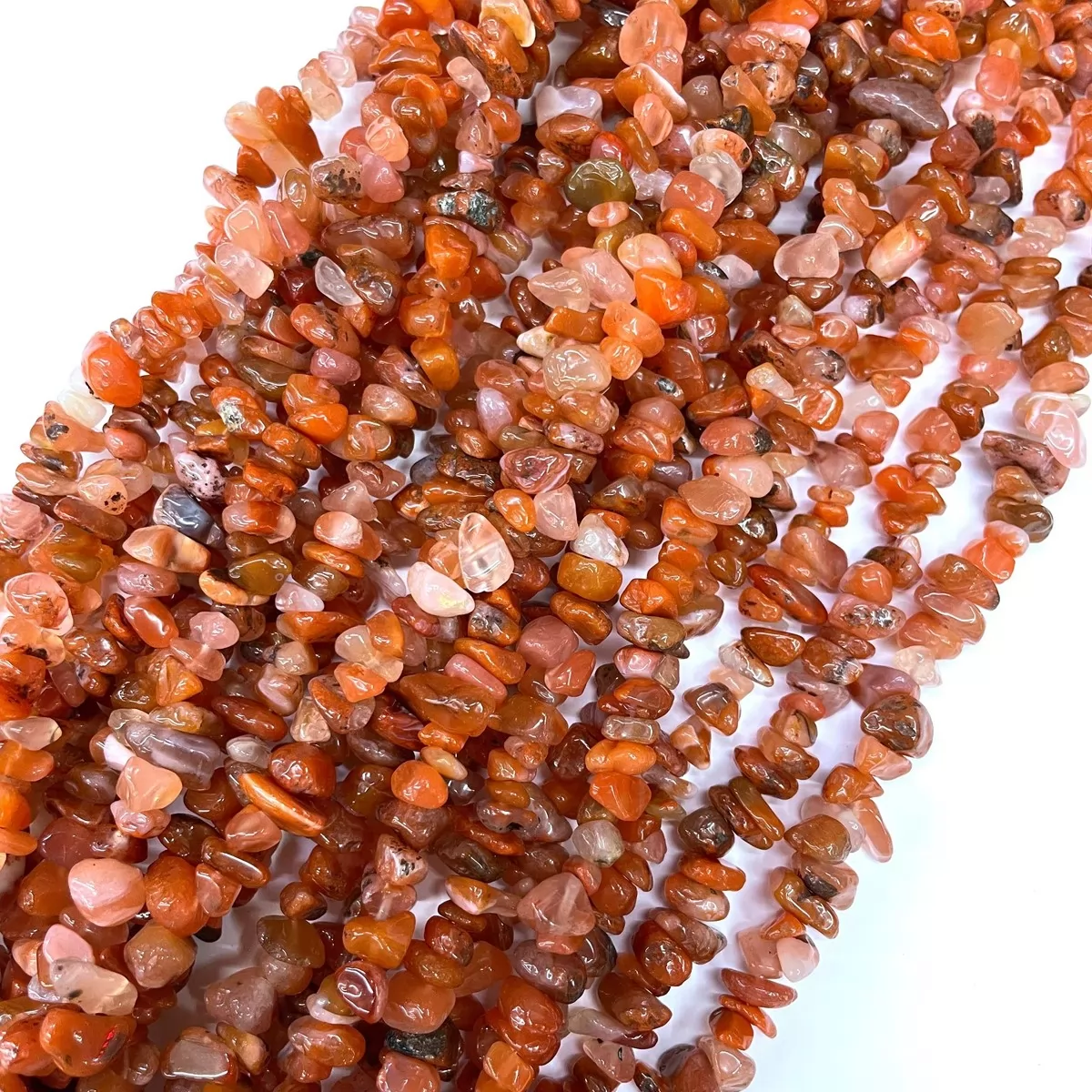 Red Carnelian, 32'' Chips, Approx 5-8mm