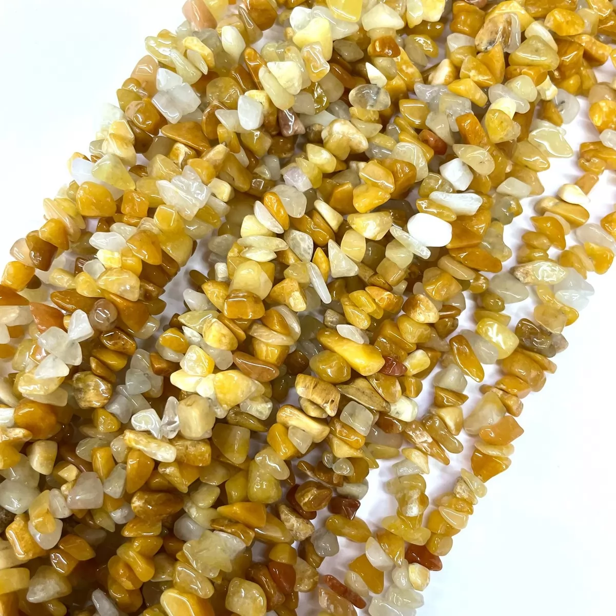 Yellow Jade Natural, 32'' Chips, Approx 5-8mm