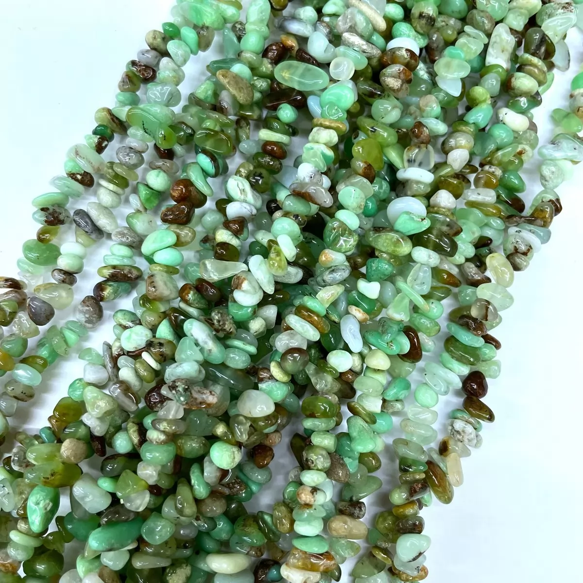 Australian Chrysoprase, 32'' Chips, Approx 5-8mm