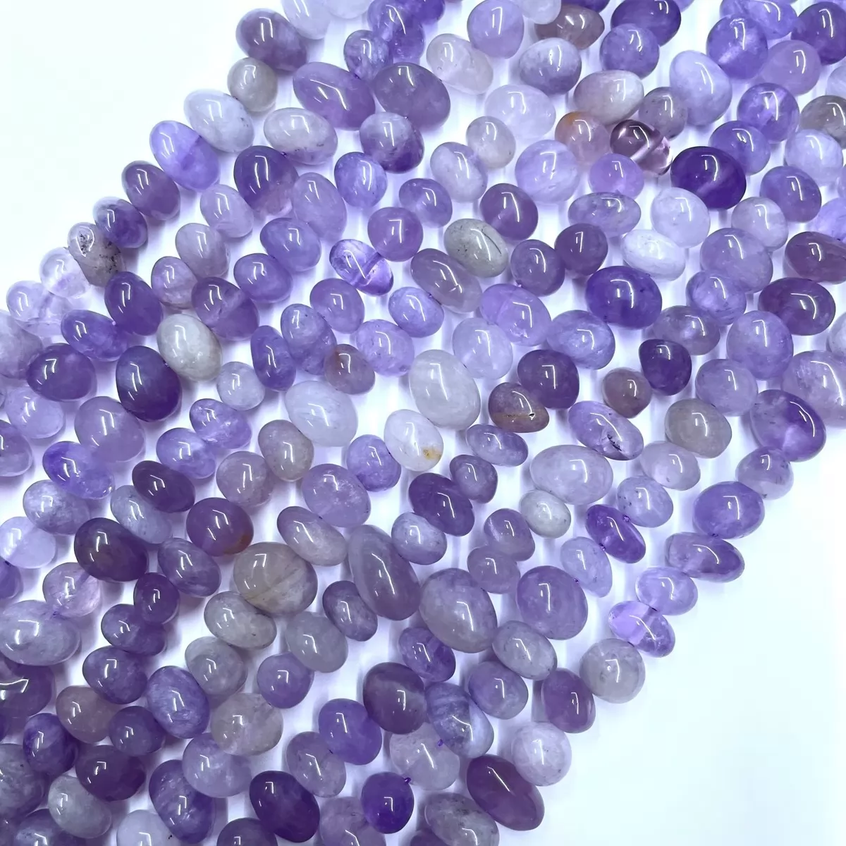 Amethyst, Center Drilled Chips, Approx 8mm x 10-12mm, Approx 380mm