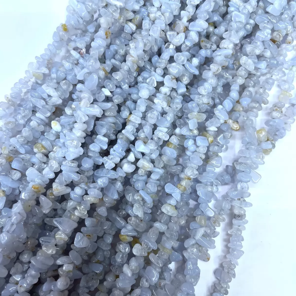 Blue Lace Agate, 32'' Chips, Approx 3-5mm