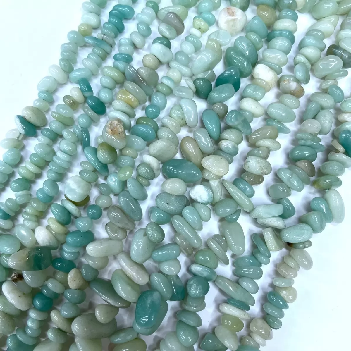 Chinese Amazonite, 16'' Chips, Approx 5-8mm