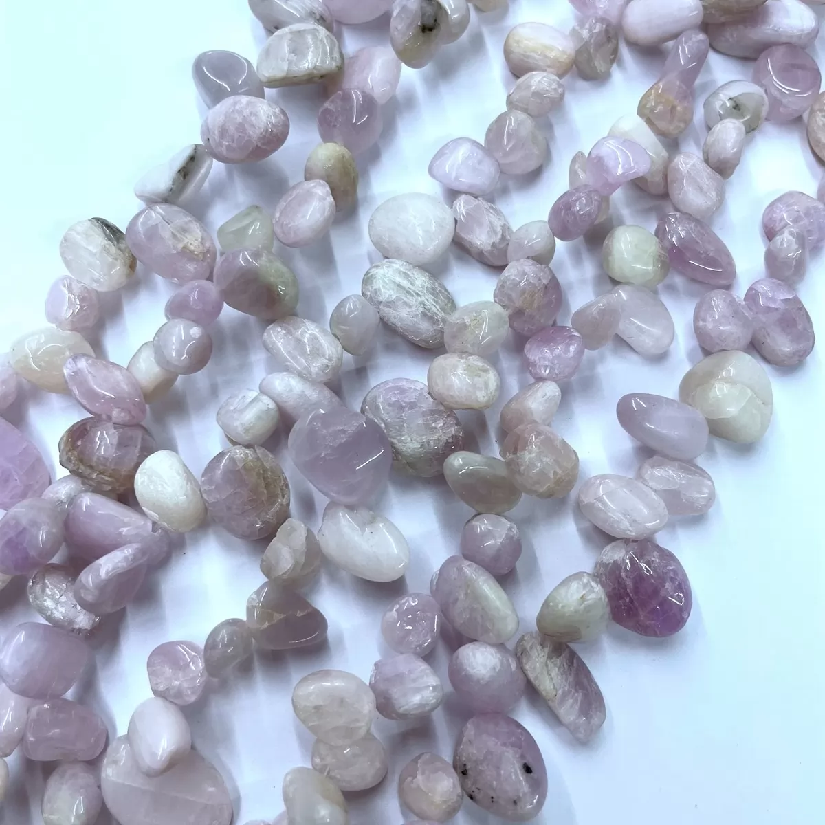 Kunzite, Top Drilled Drop Style Chips, Approx 8-10mm x 12-14mm Approx 380mm