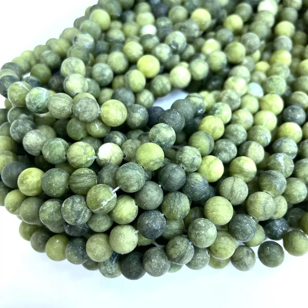 Natural Green Jade , Matte Round, Approx 4mm-12mm, Approx 380mm