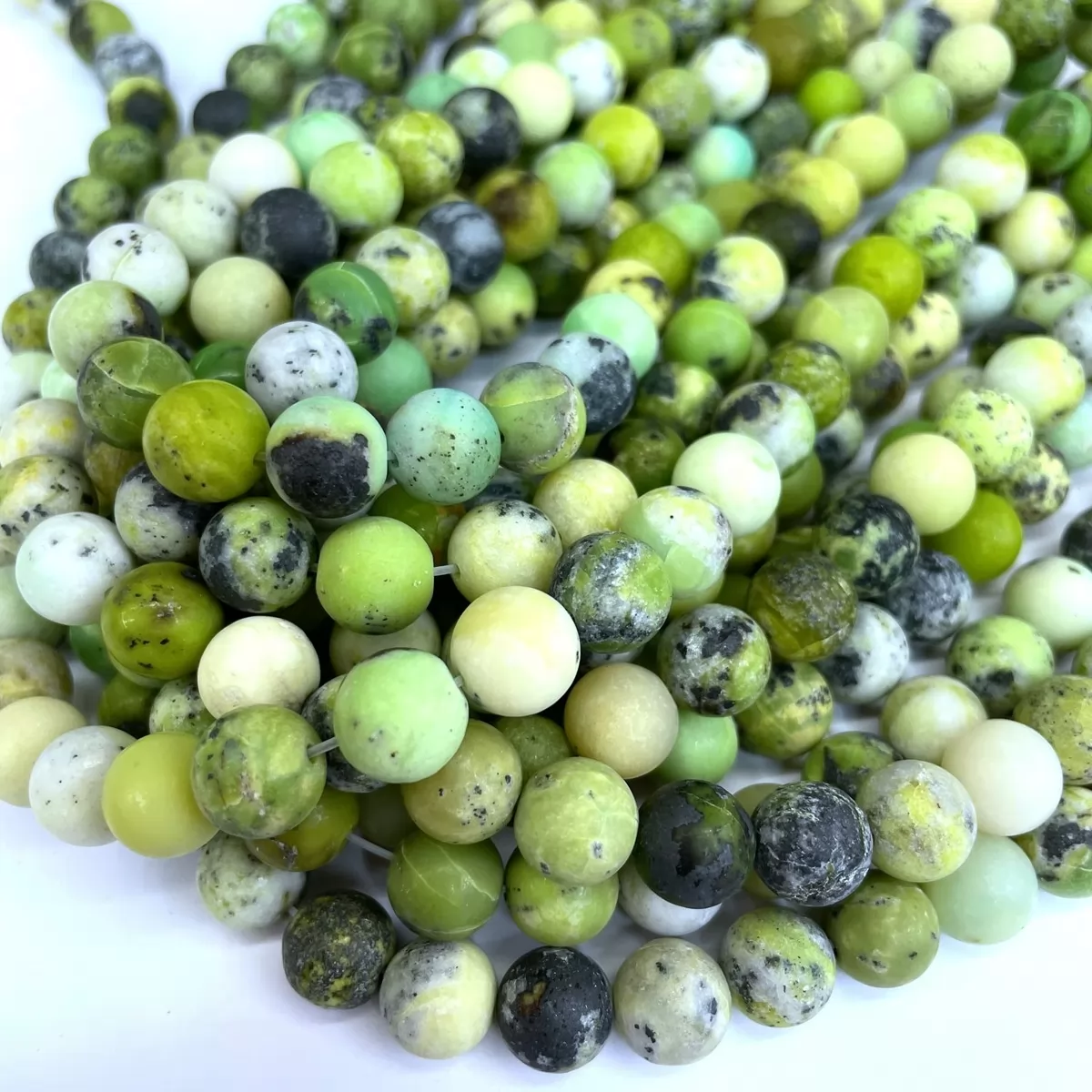 Chinese Chrysoprase , Matte Round, Approx 4mm-12mm, Approx 380mm