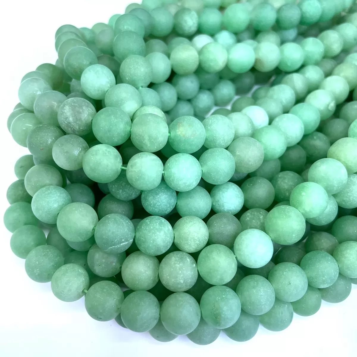 Green Aventurine , Matte Round, Approx 4mm-12mm, Approx 380mm