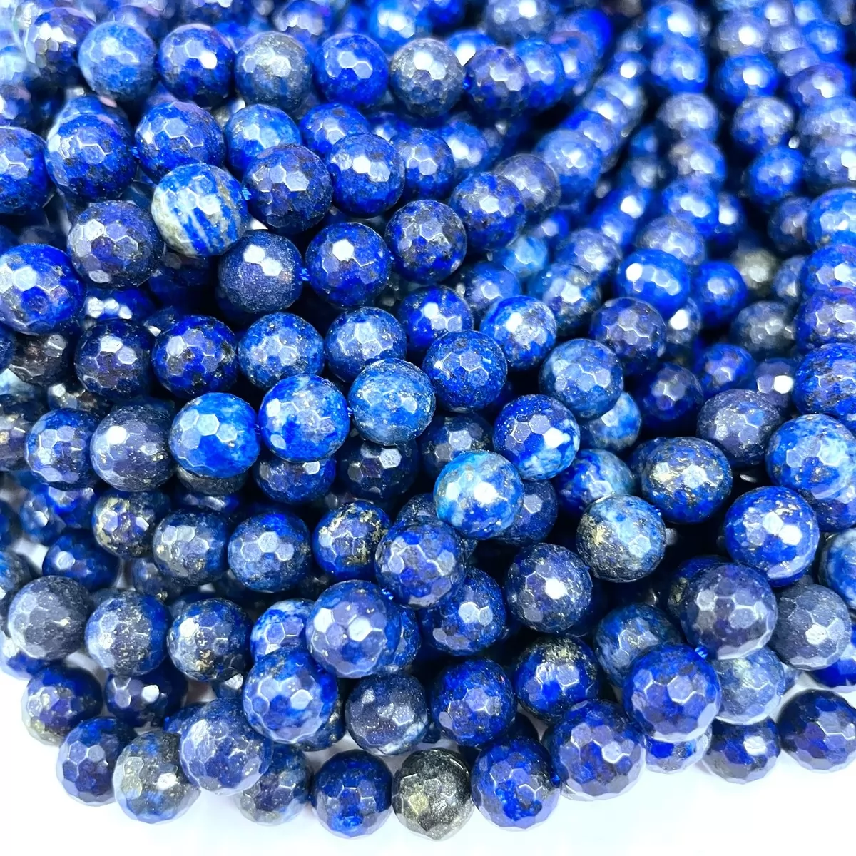 Lapis Lazuli, Faceted Round, Approx 4mm-12mm, Approx 380mm
