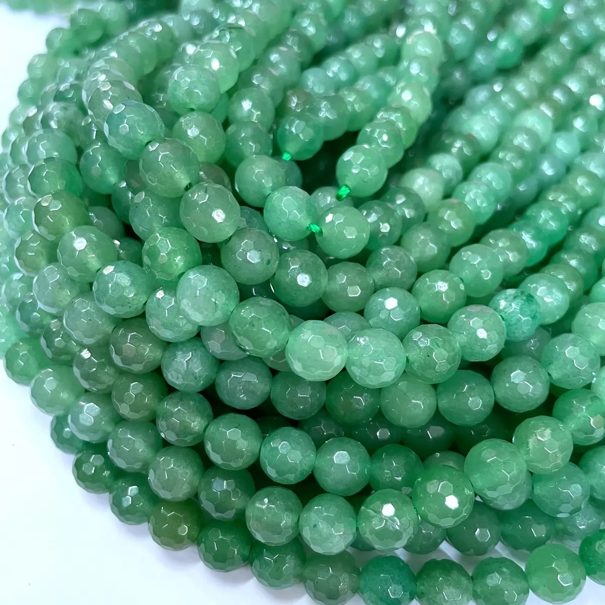 Green Aventurine, Faceted Round, Approx 4mm-12mm, Approx 380mm