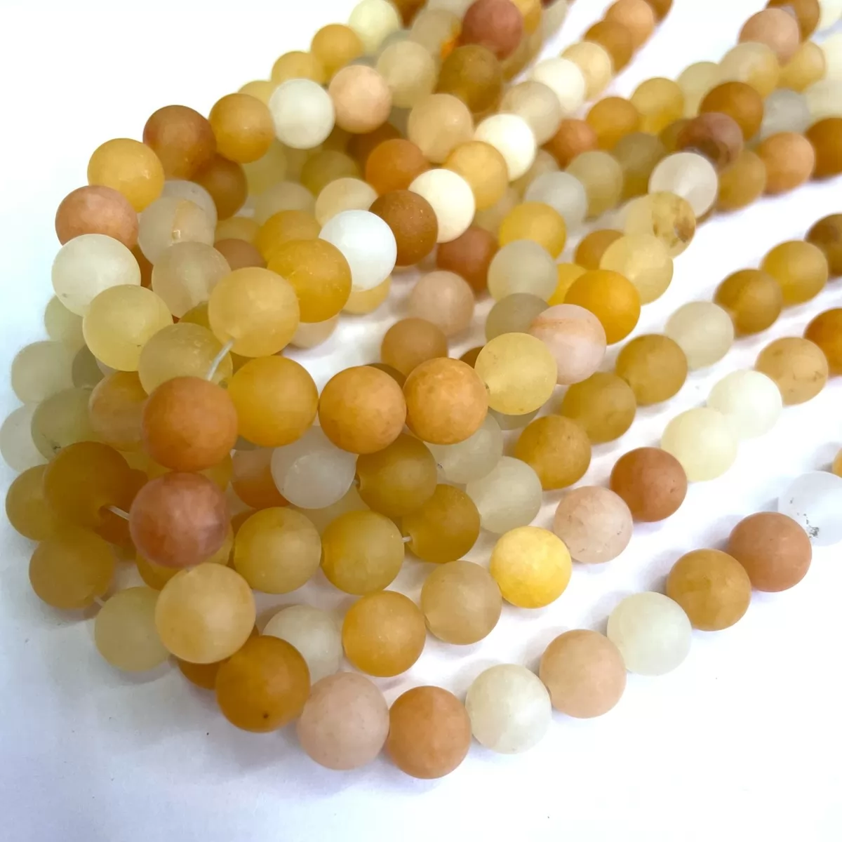 Natural Yellow Jade , Matte Round, Approx 4mm-12mm, Approx 380mm