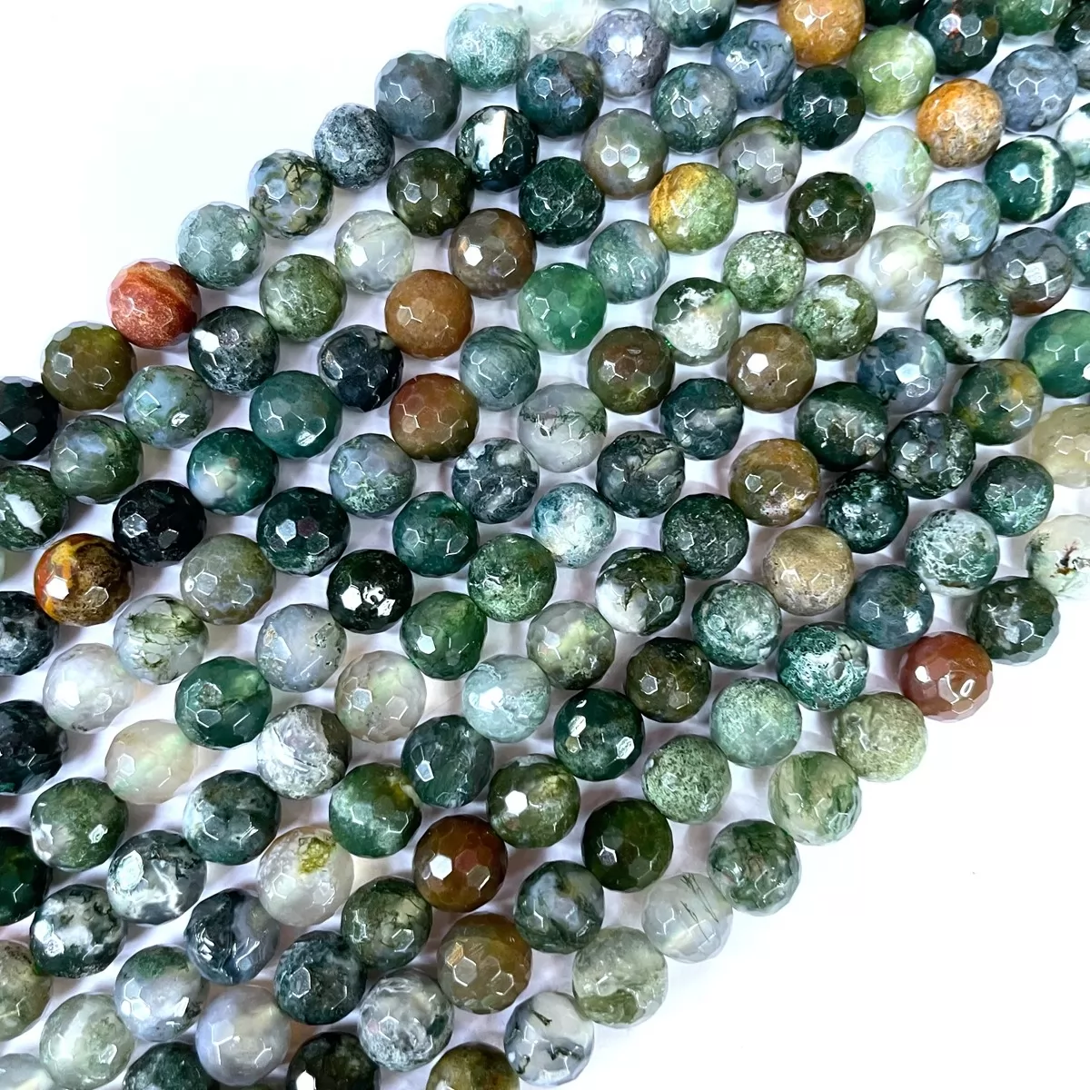 Indian Agate, Faceted Round, Approx 4mm-12mm, Approx 380mm