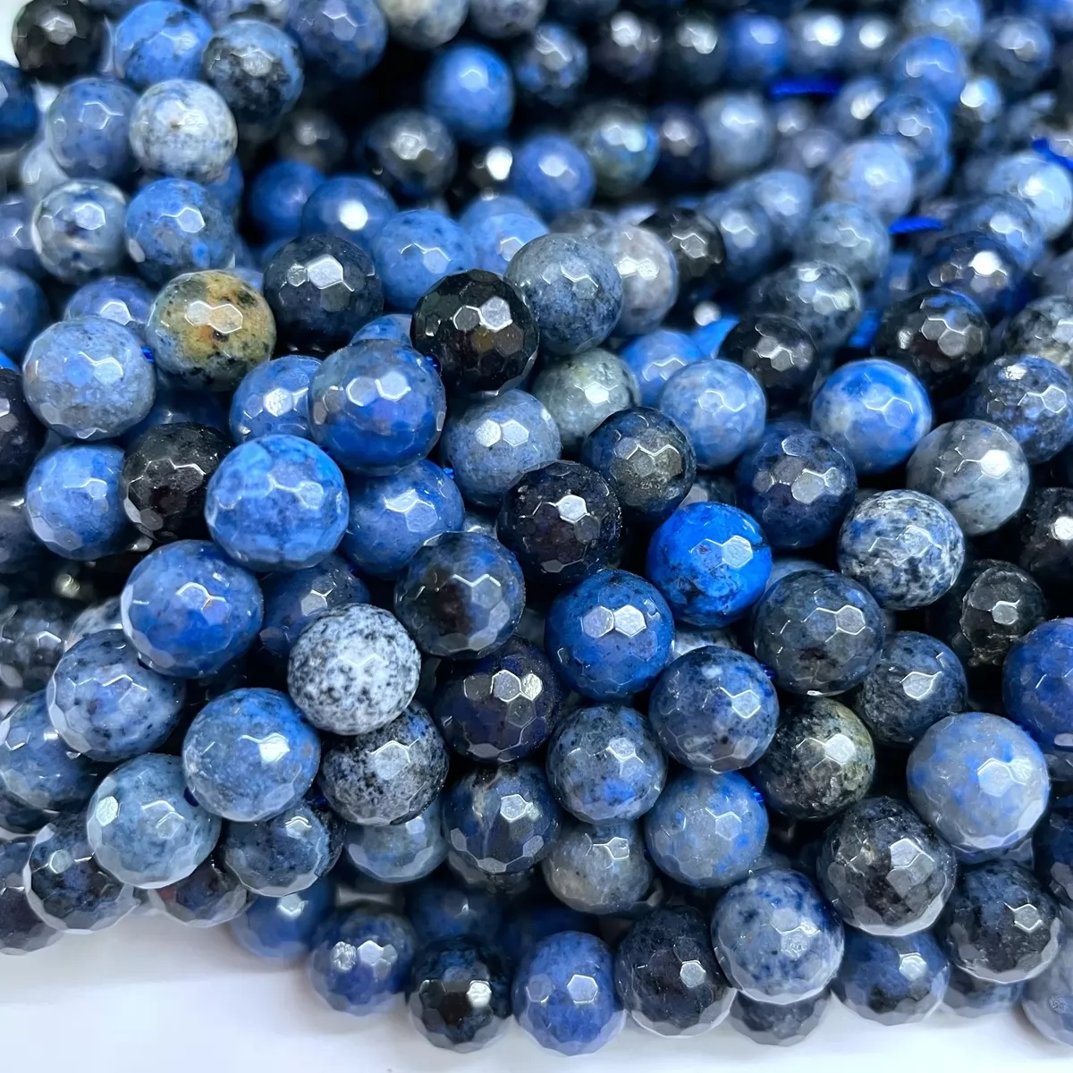 Dumortierite, Faceted Round, Approx 4mm-12mm, Approx 380mm