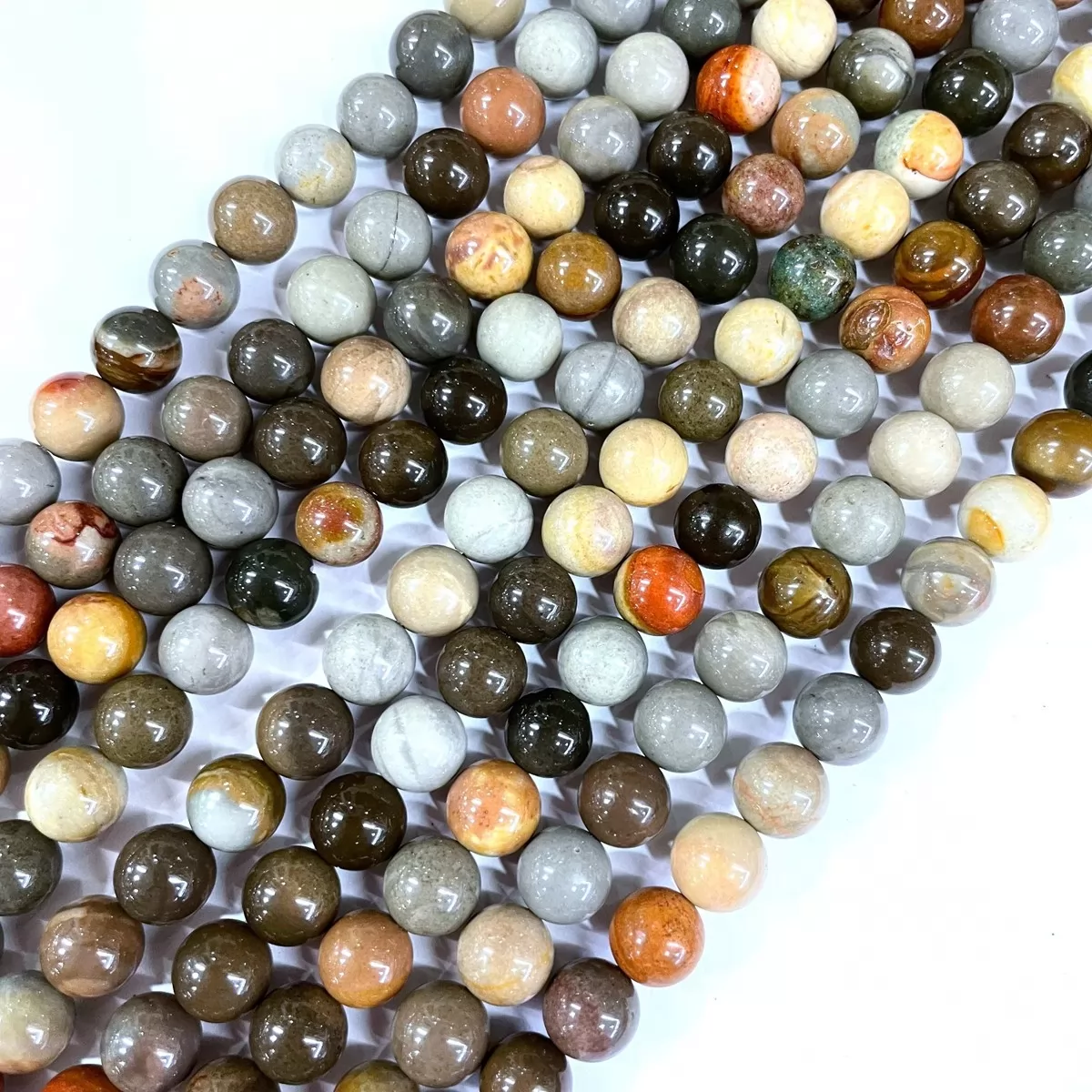 Polychrome Jasper, Plain Round, Approx 4mm-12mm, Approx 380mm