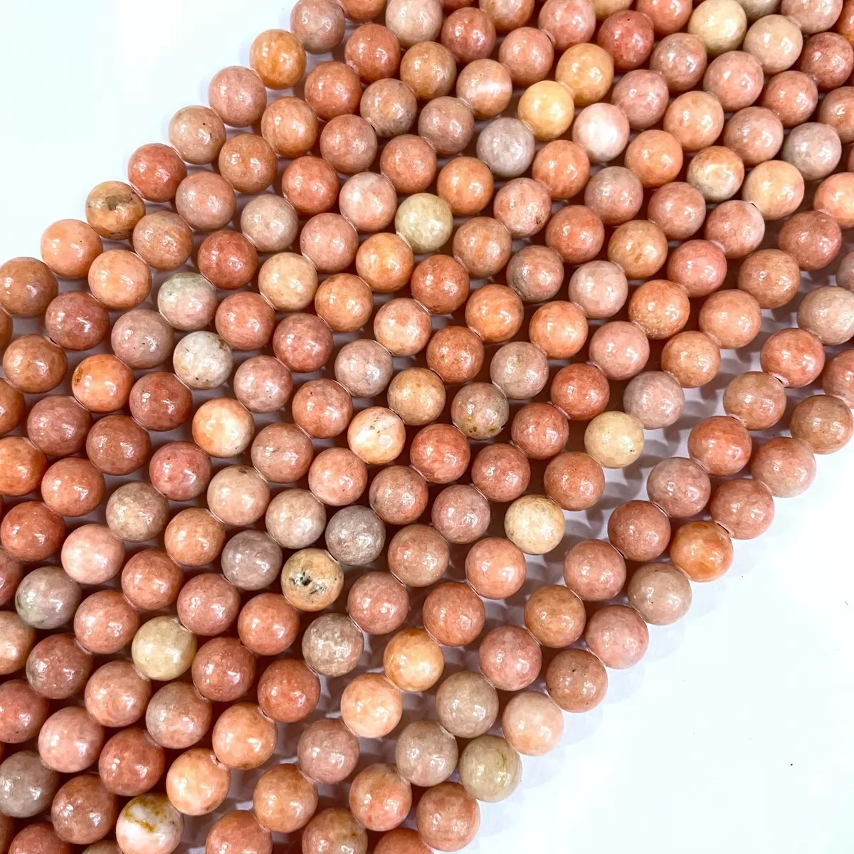 Orange Calcite, Plain Round, Approx 4mm-12mm, Approx 380mm