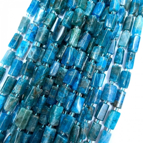 Apatite, Faceted Tube, Approx 8x12mm, Approx 380mm
