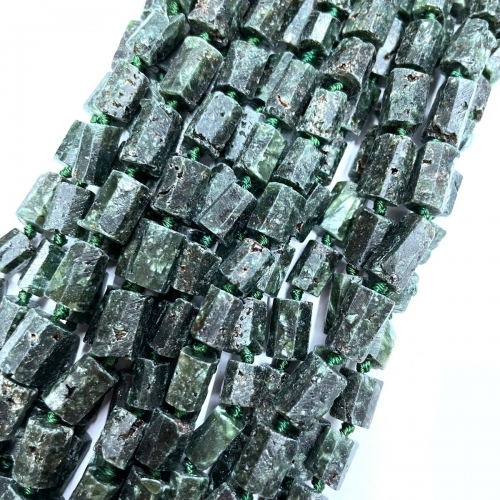 Seraphinite, Matte Tube, Approx 8x12mm, Approx 380mm