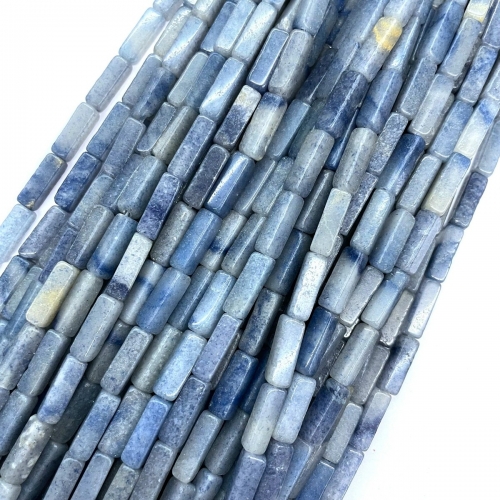 Blue Aventurine, Rectangle Tube, Approx 4x13mm, Approx 380mm