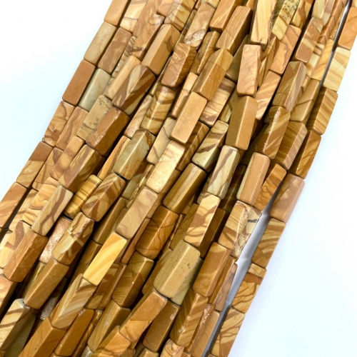 Wood Jasper, Rectangle Tube, Approx 4x13mm, Approx 380mm