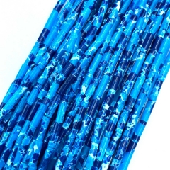 Lapis Blue Synthetic Impression Japser, Tube, Approx 4x13mm, Approx 380mm