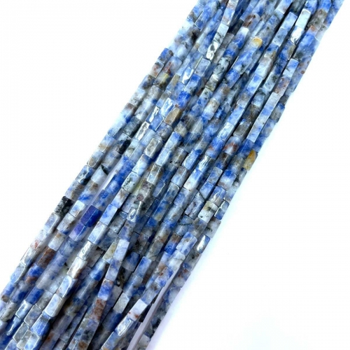 Denim Lapis, Rectangle Tube, Approx 4x13mm, Approx 380mm