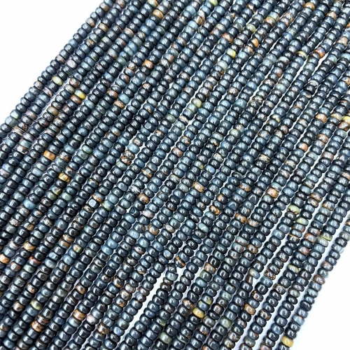 Blue Tiger Eye, Rondelle, Approx 2x4mm, Approx 380mm