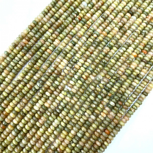 Chinese Unakite, Rondelle, Approx 2x4mm, Approx 380mm