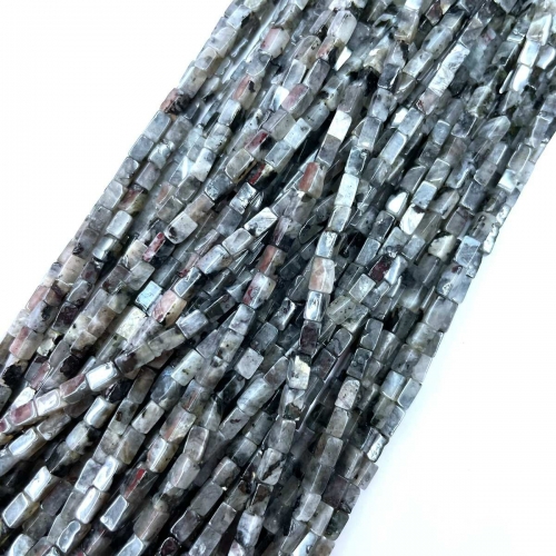 Larvikite, Rectangle Tube, Approx 4x13mm, Approx 380mm